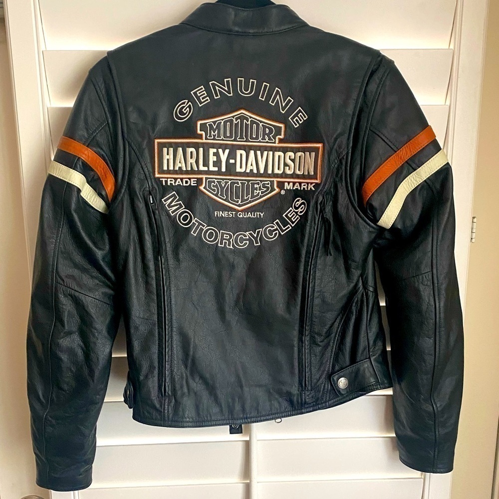 Authentic Harley Davidson Miss Enthusiast 3 in 1 Leather Jacket X Small EUC